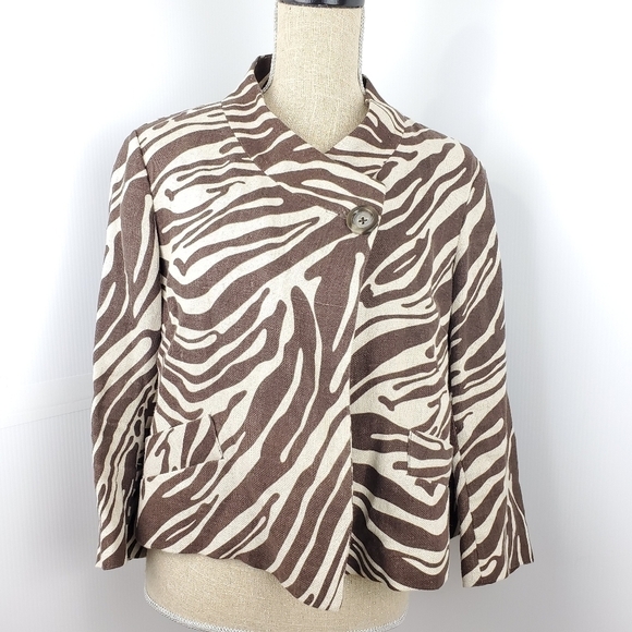 MICHAEL Kors Women poncho cape 100% linen size 14P - Picture 3 of 13